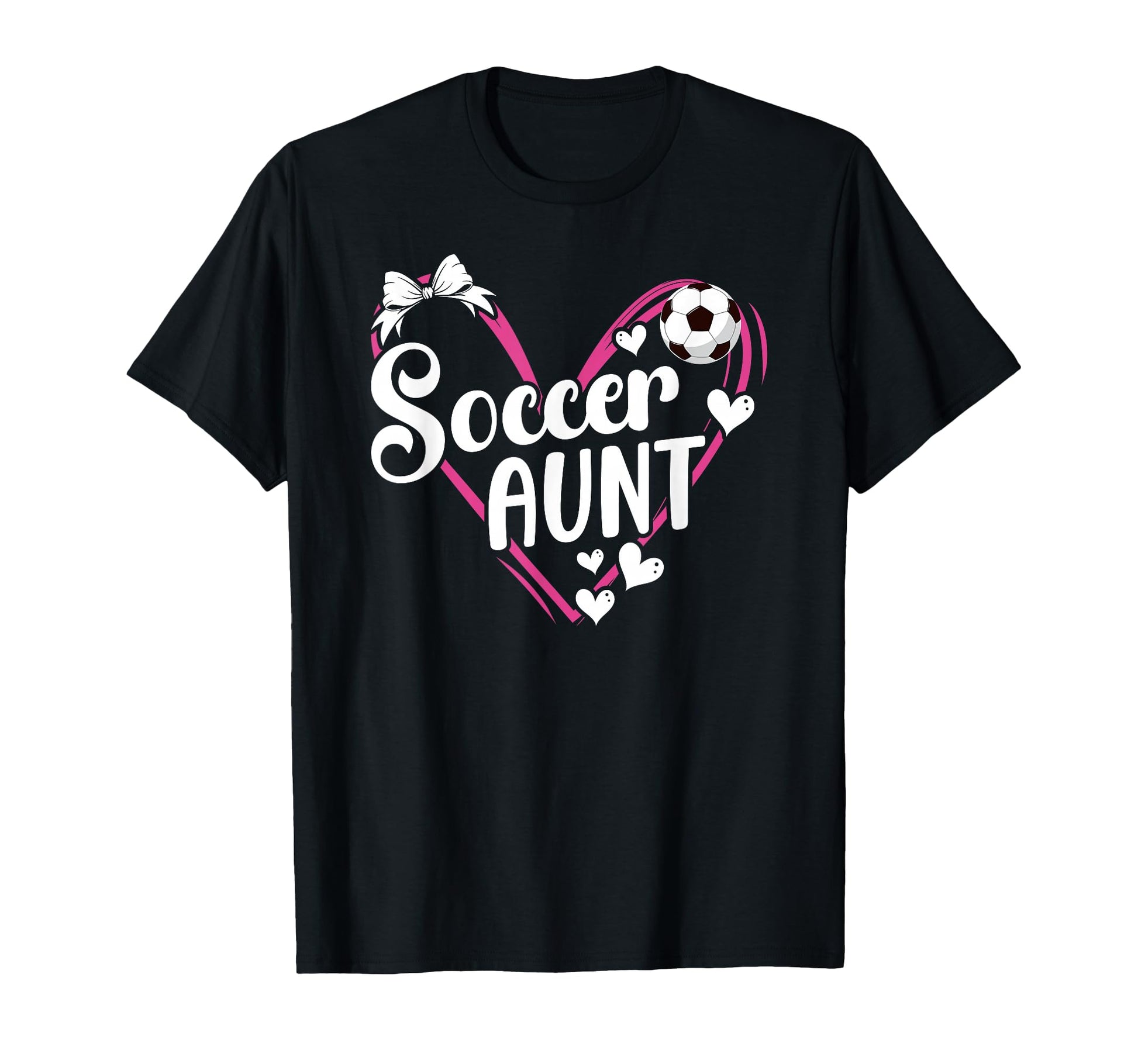 Soccer Aunt Heart Aunt Soccer T-Shirt - Fun Novelty Design for Adults - T-Shirt, Sweatshirt, Hoodie