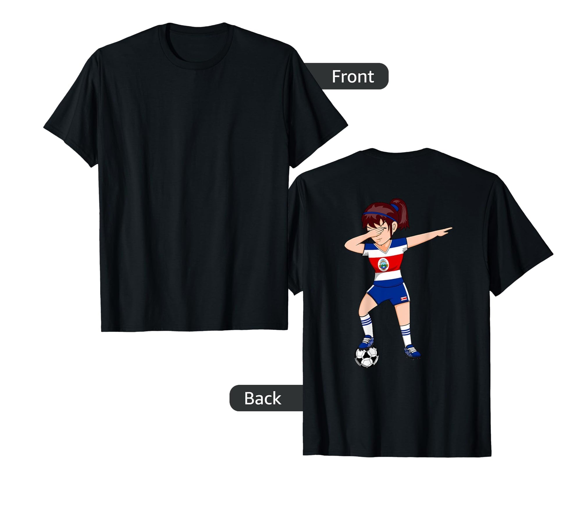 Dabbing Soccer Costa Rica Jersey T-Shirt - Custom Art Print for Adults - T-Shirt, Sweatshirt, Hoodie