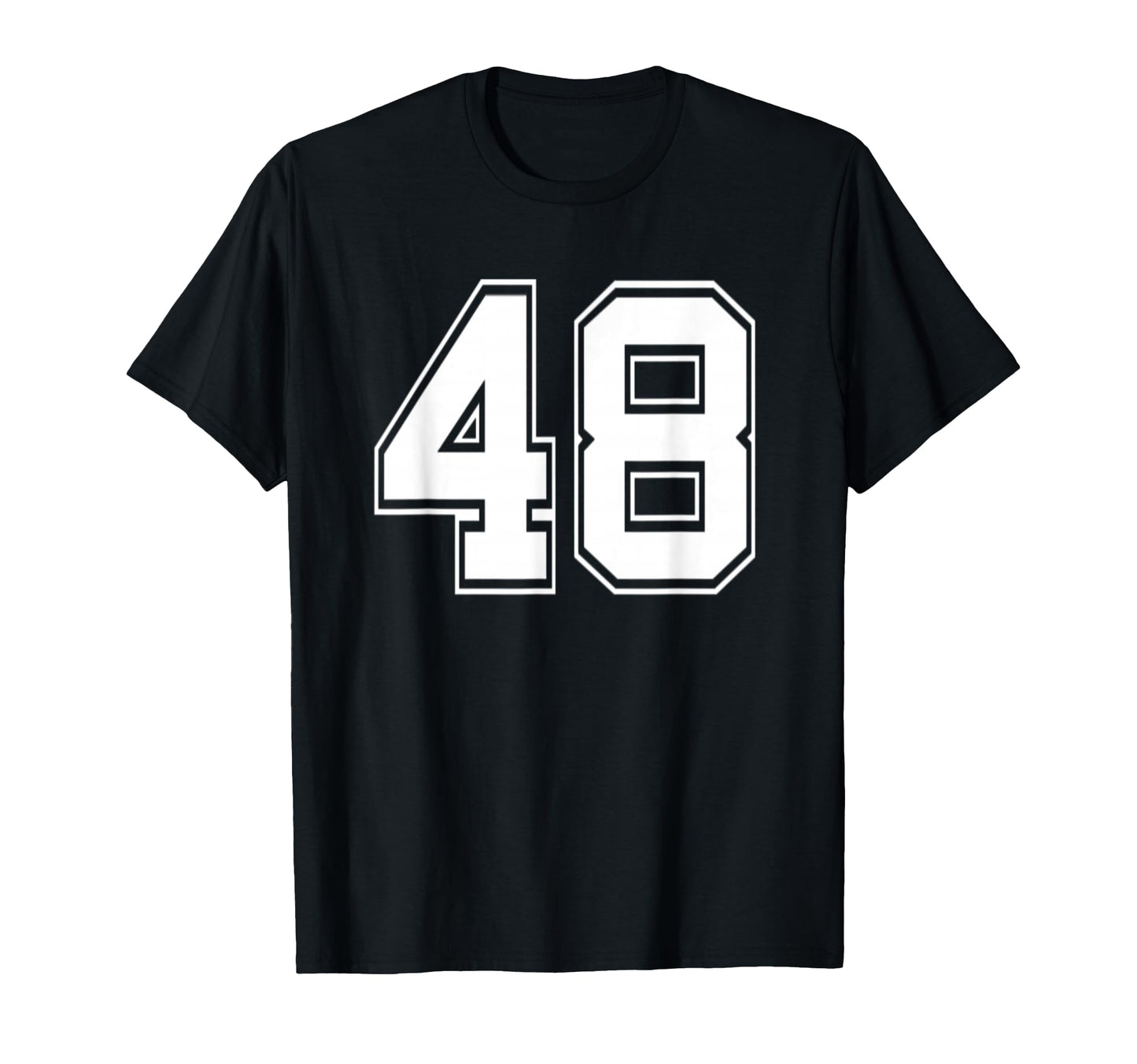 Number 48 Baseball Football Soccer T-Shirt - Minimalist Print Unisex - T-Shirt, Sweatshirt, Hoodie