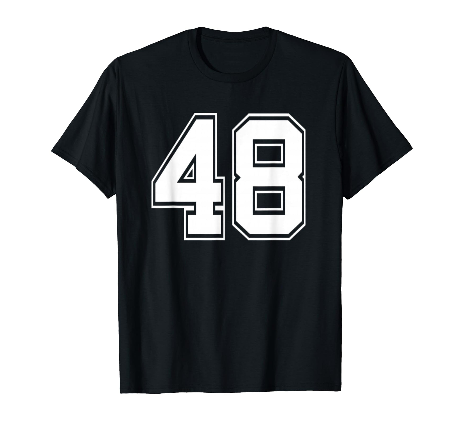 Number 48 Baseball Football Soccer T-Shirt - Minimalist Print Unisex - T-Shirt, Sweatshirt, Hoodie