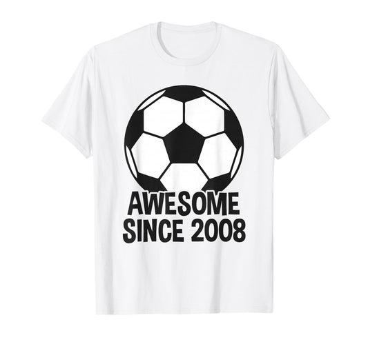 Awesome Since 2008 18Th Birthday 18 T-Shirt - Custom Art Print for Adults - T-Shirt, Sweatshirt, Hoodie