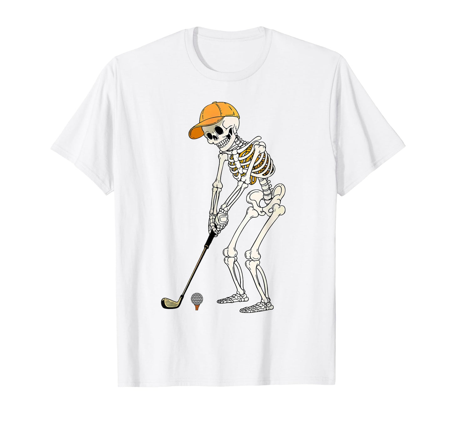 Skeleton Golf Halloween Golfer Golf T-Shirt - Fun Novelty Design Men Women - T-Shirt, Sweatshirt, Hoodie