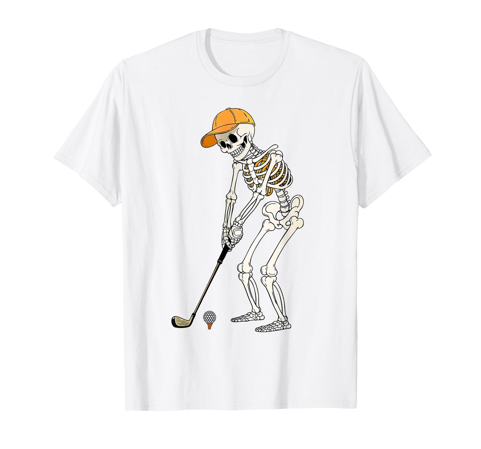 Skeleton Golf Halloween Golfer Golf T-Shirt - Fun Novelty Design Men Women - T-Shirt, Sweatshirt, Hoodie