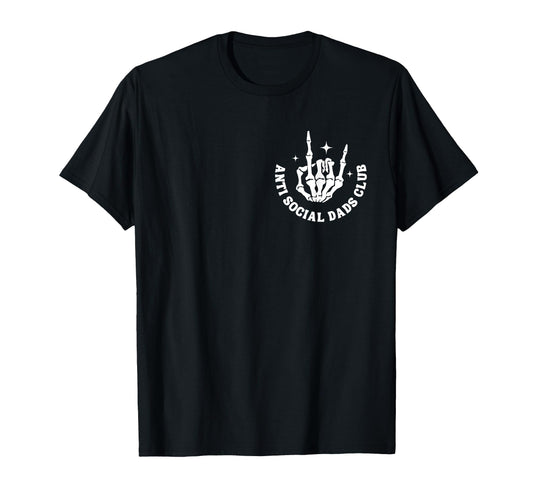 Anti Social Dads Club Groovy Funny Dad T-Shirt - Graphic Print Men Women - T-Shirt, Sweatshirt, Hoodie
