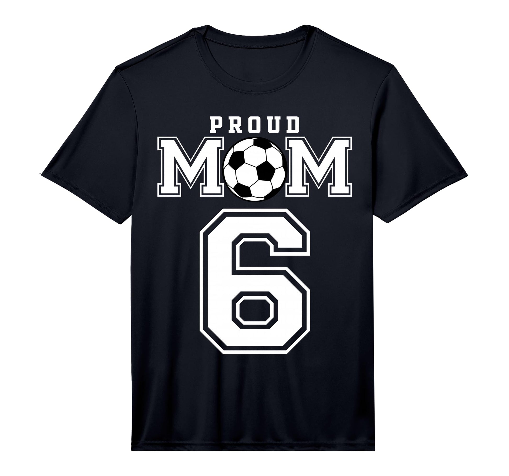 Number 6 Custom Proud Soccer Futbol T-Shirt - Custom Art Print for Adults - T-Shirt, Sweatshirt, Hoodie