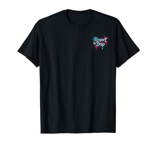 Baseball Drip Ice Cream Respect Drip T-Shirt - Trendy Graphic for Adults - T-Shirt, Sweatshirt, Hoodie