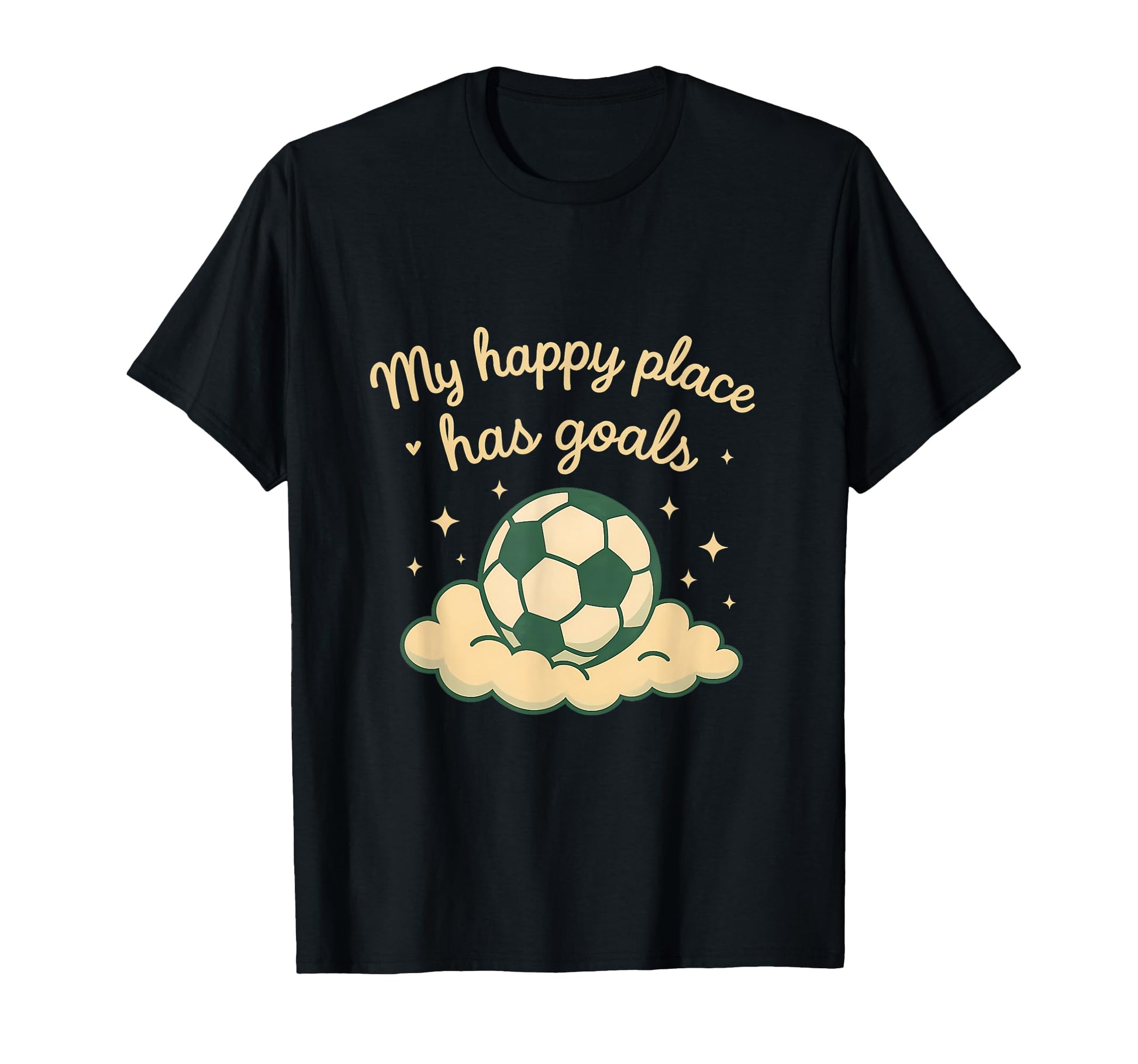 My Happy Place Has Goals Pastel Soccer T-Shirt - Trendy Graphic Men Women - T-Shirt, Sweatshirt, Hoodie