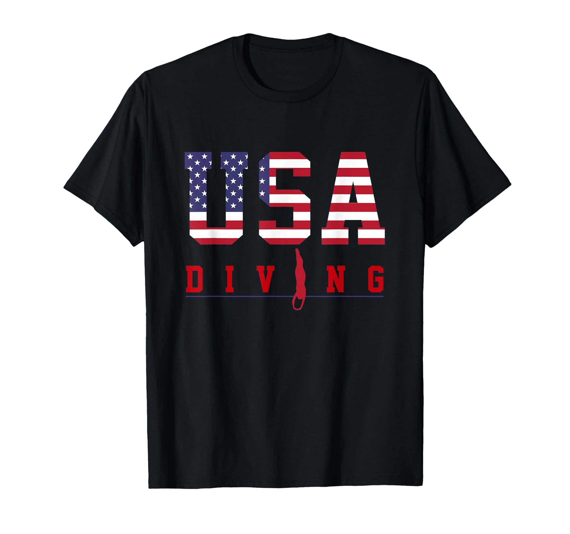 Usa Diving American Flag Fan 4Th July T-Shirt - Streetwear Style Men Women - T-Shirt, Sweatshirt, Hoodie
