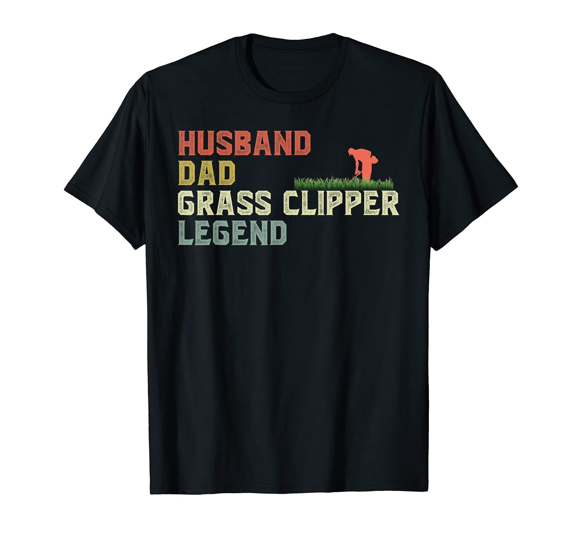 Mens Husband Dad Grass Clipper Legend T-Shirt - Minimalist Print for Adults - T-Shirt, Sweatshirt, Hoodie