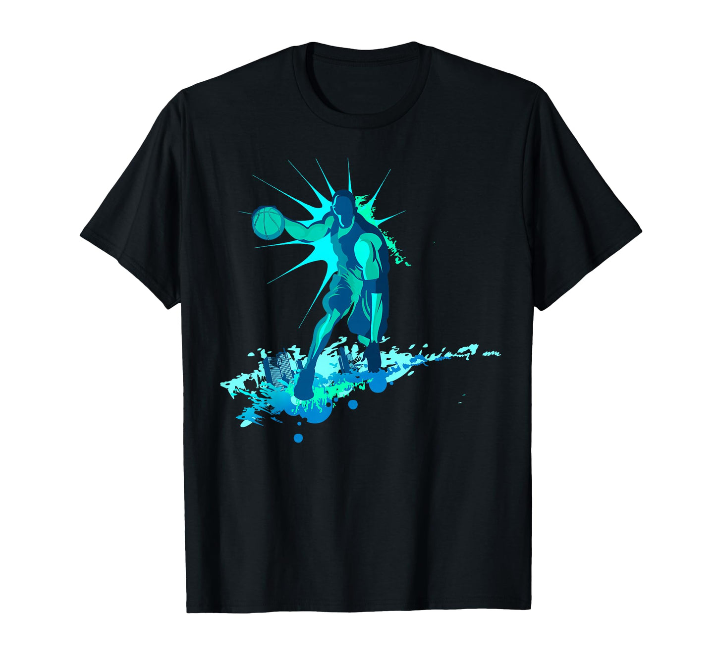 Colorful Basketball Player Fan Hoops T-Shirt - Novelty Apparel for Adults - T-Shirt, Sweatshirt, Hoodie