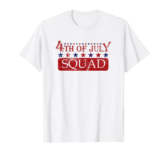 4Th July Squad Patriotic 4Th July T-Shirt - Custom Art Print for Adults - T-Shirt, Sweatshirt, Hoodie