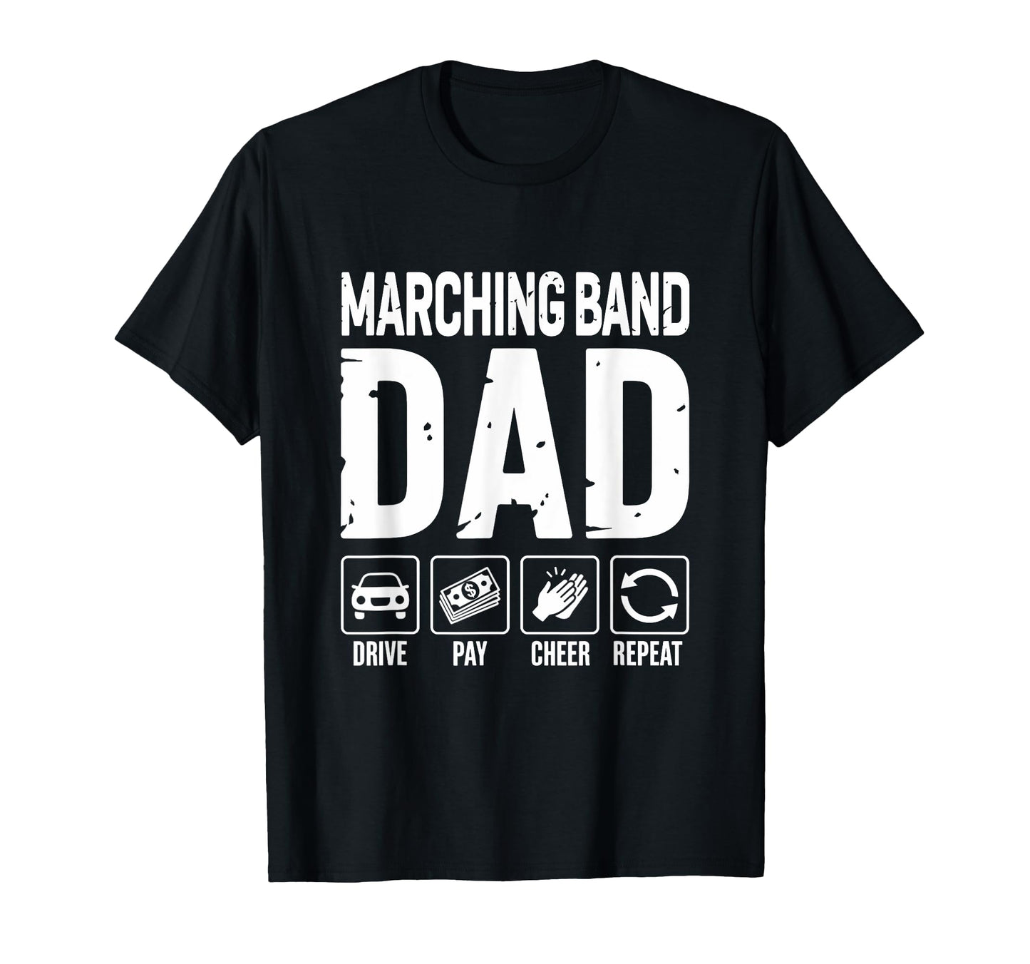 Marching Band Dad Drive Pay Cheer Dad T-Shirt - Minimalist Print Men Women - T-Shirt, Sweatshirt, Hoodie