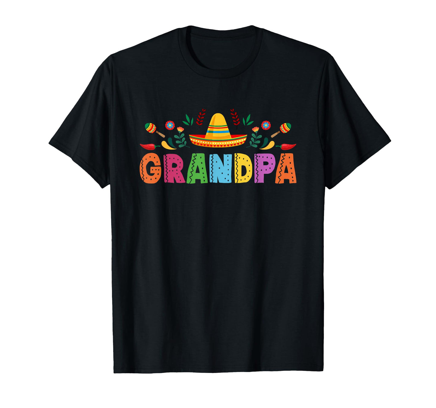 Grandpa Mexican Fiesta Bday T-Shirt - Casual Everyday Wear for Adults - T-Shirt, Sweatshirt, Hoodie