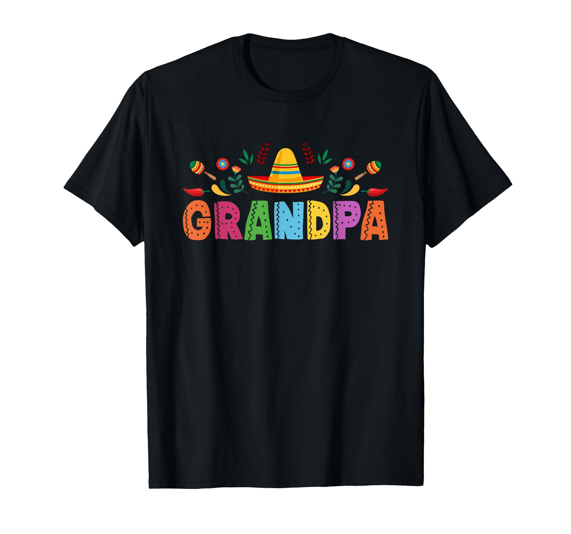 Grandpa Mexican Fiesta Bday T-Shirt - Casual Everyday Wear for Adults - T-Shirt, Sweatshirt, Hoodie