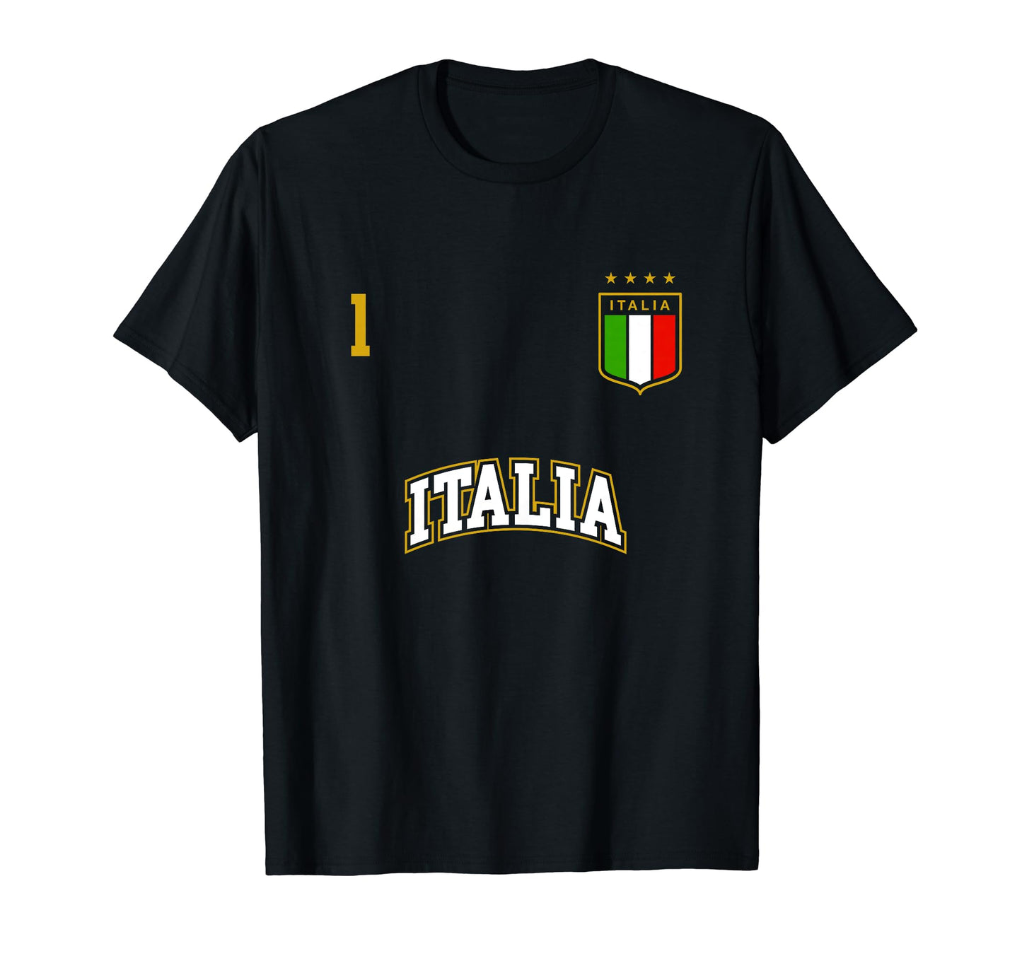 Italia Team Sports Number 1 Soccer T-Shirt - Aesthetic Graphic Men Women - T-Shirt, Sweatshirt, Hoodie
