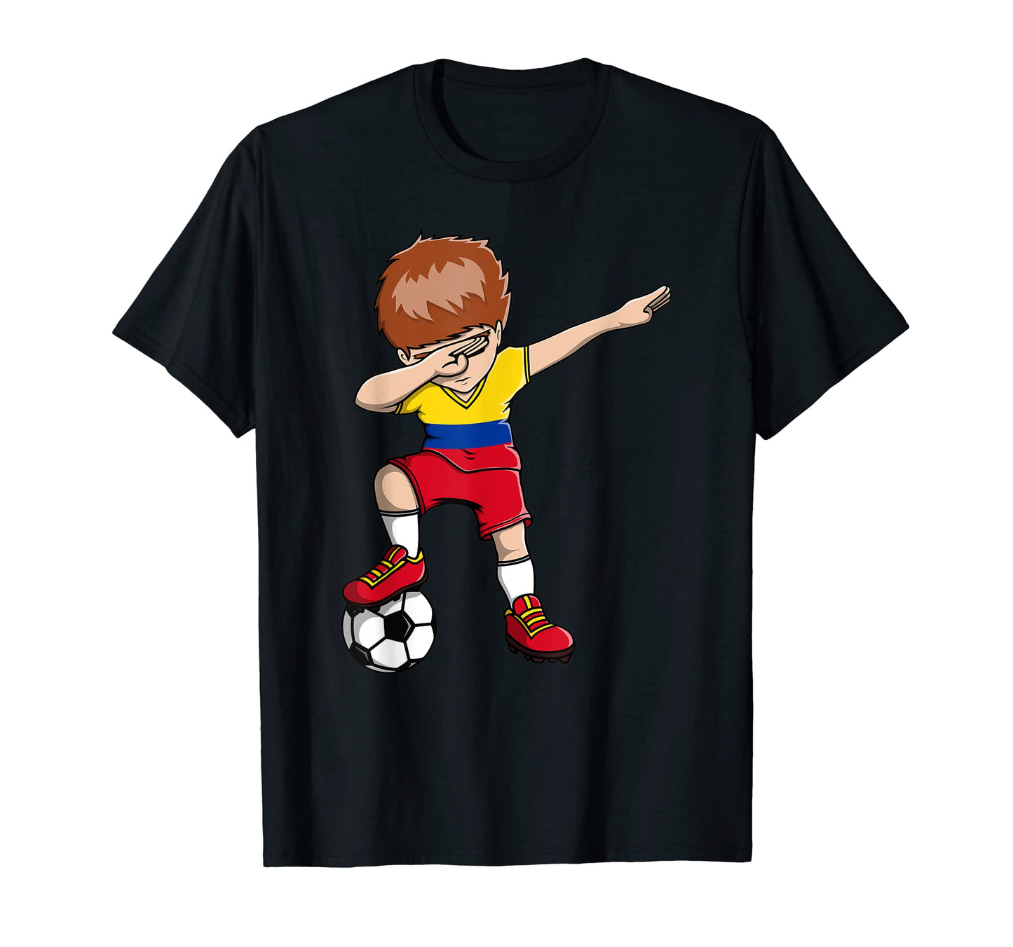 Dabbing Soccer Colombia Jersey T-Shirt - Trendy Graphic Men Women - T-Shirt, Sweatshirt, Hoodie