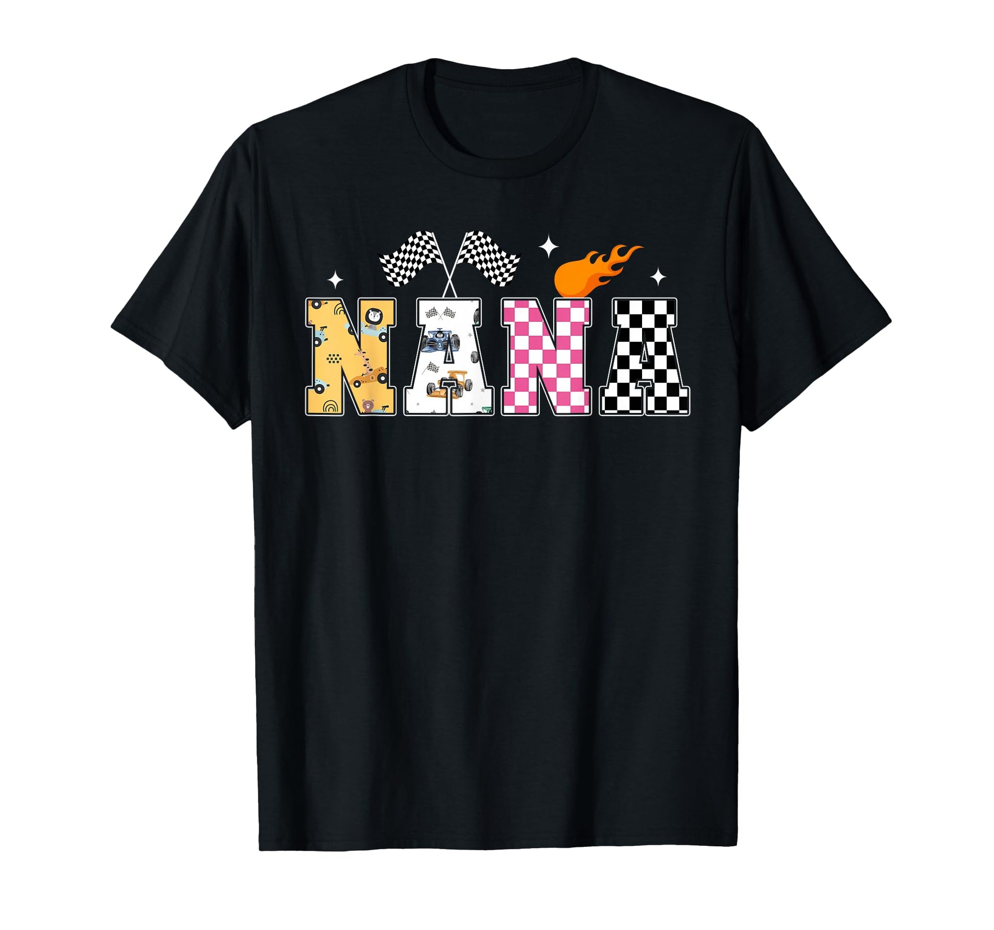 Nana Pit Crew Racing Car Birthday Family T-Shirt - Custom Art Print Unisex - T-Shirt, Sweatshirt, Hoodie