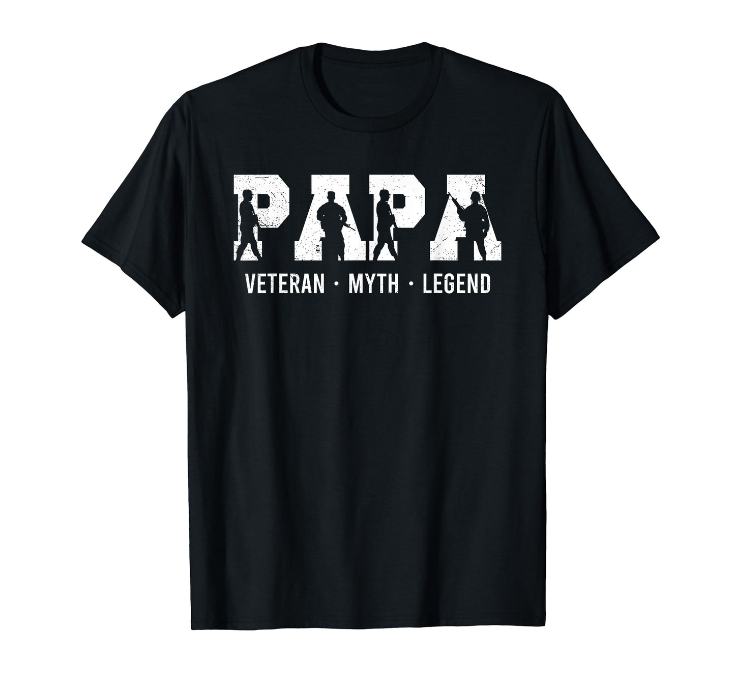 Mens Papa Veteran Myth Legend Funny T-Shirt - Trendy Graphic Unisex - T-Shirt, Sweatshirt, Hoodie