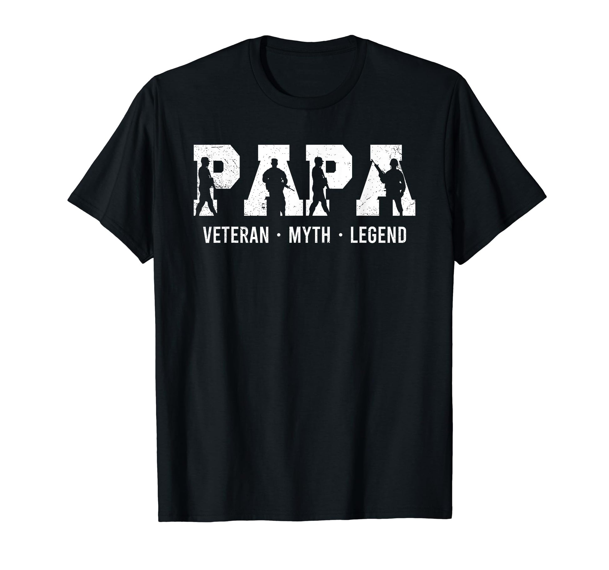 Mens Papa Veteran Myth Legend Funny T-Shirt - Trendy Graphic Unisex - T-Shirt, Sweatshirt, Hoodie