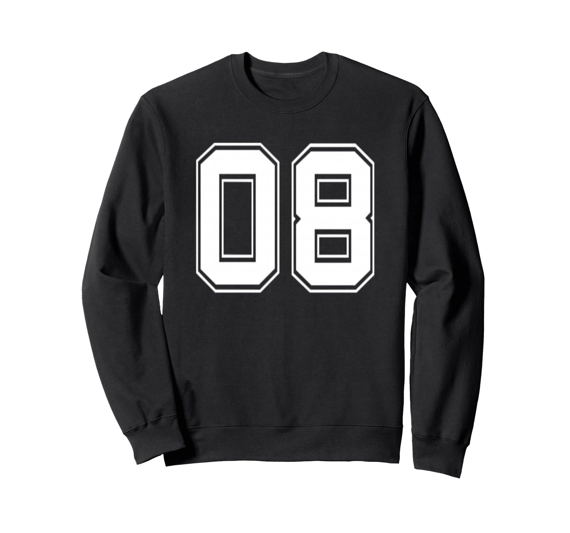 Number 08 Baseball Football Soccer Sweatshirt - Aesthetic Graphic Unisex - T-Shirt, Sweatshirt, Hoodie