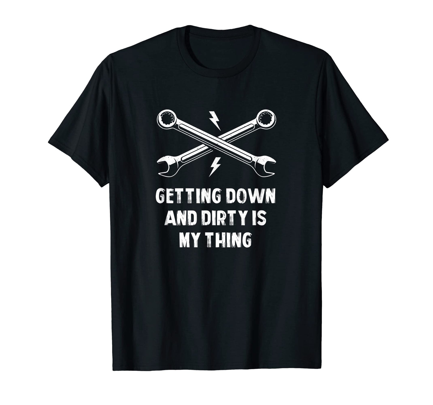 Getting Down And Dirty Dad Jokes T-Shirt - Minimalist Print Men Women - T-Shirt, Sweatshirt, Hoodie