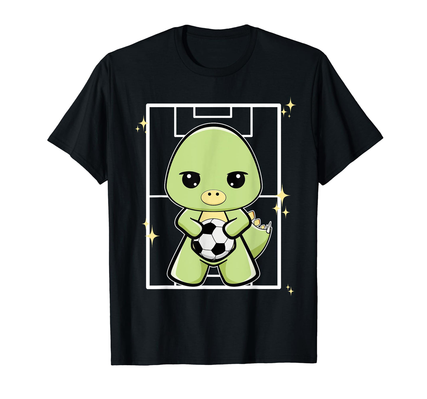 Stegosaurus Dinosaur Playing Soccer T-Shirt - Fun Novelty Design Men Women - T-Shirt, Sweatshirt, Hoodie