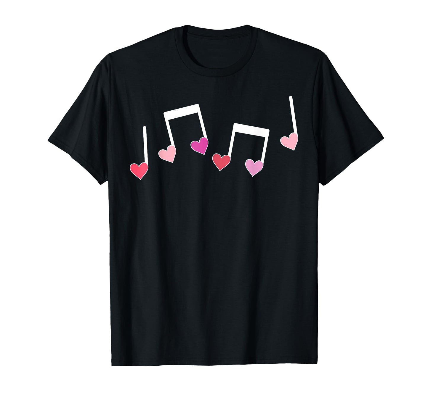 Music Notes Heart Valentines Day T-Shirt - Aesthetic Graphic Men Women - T-Shirt, Sweatshirt, Hoodie