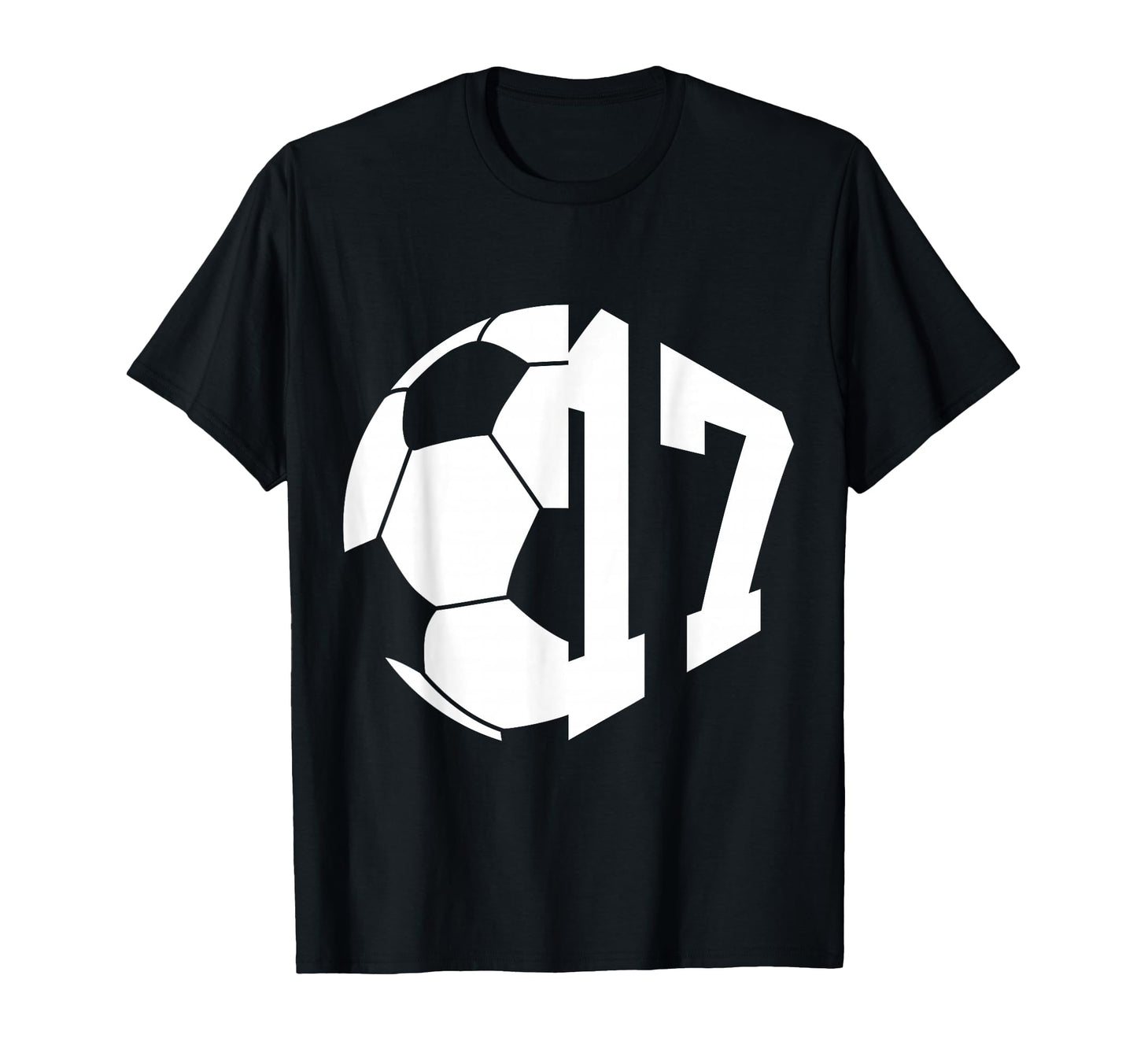 Number 17 Years Soccer 17Th Birthday T-Shirt - Aesthetic Graphic for Adults - T-Shirt, Sweatshirt, Hoodie