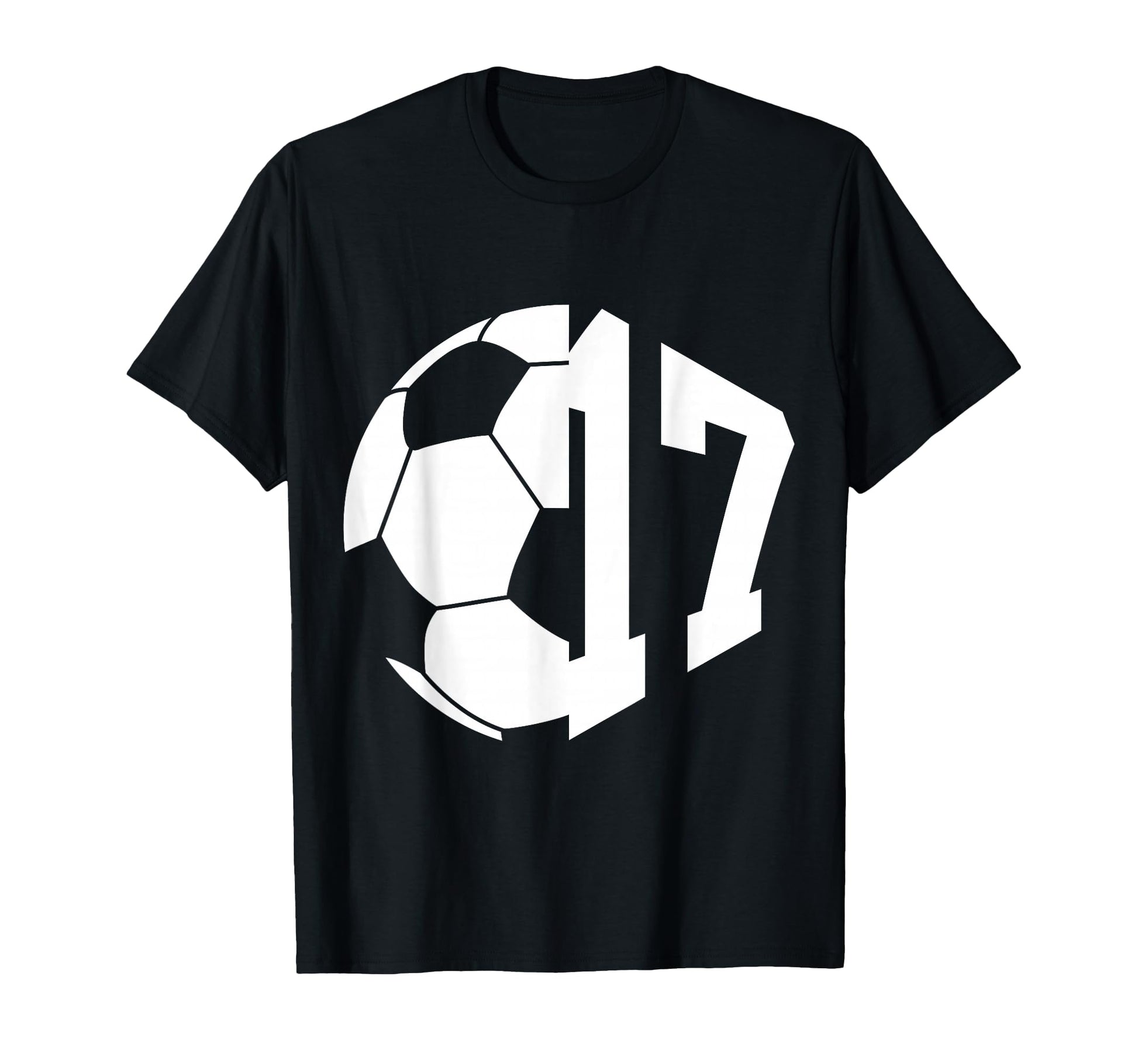 Number 17 Years Soccer 17Th Birthday T-Shirt - Aesthetic Graphic for Adults - T-Shirt, Sweatshirt, Hoodie