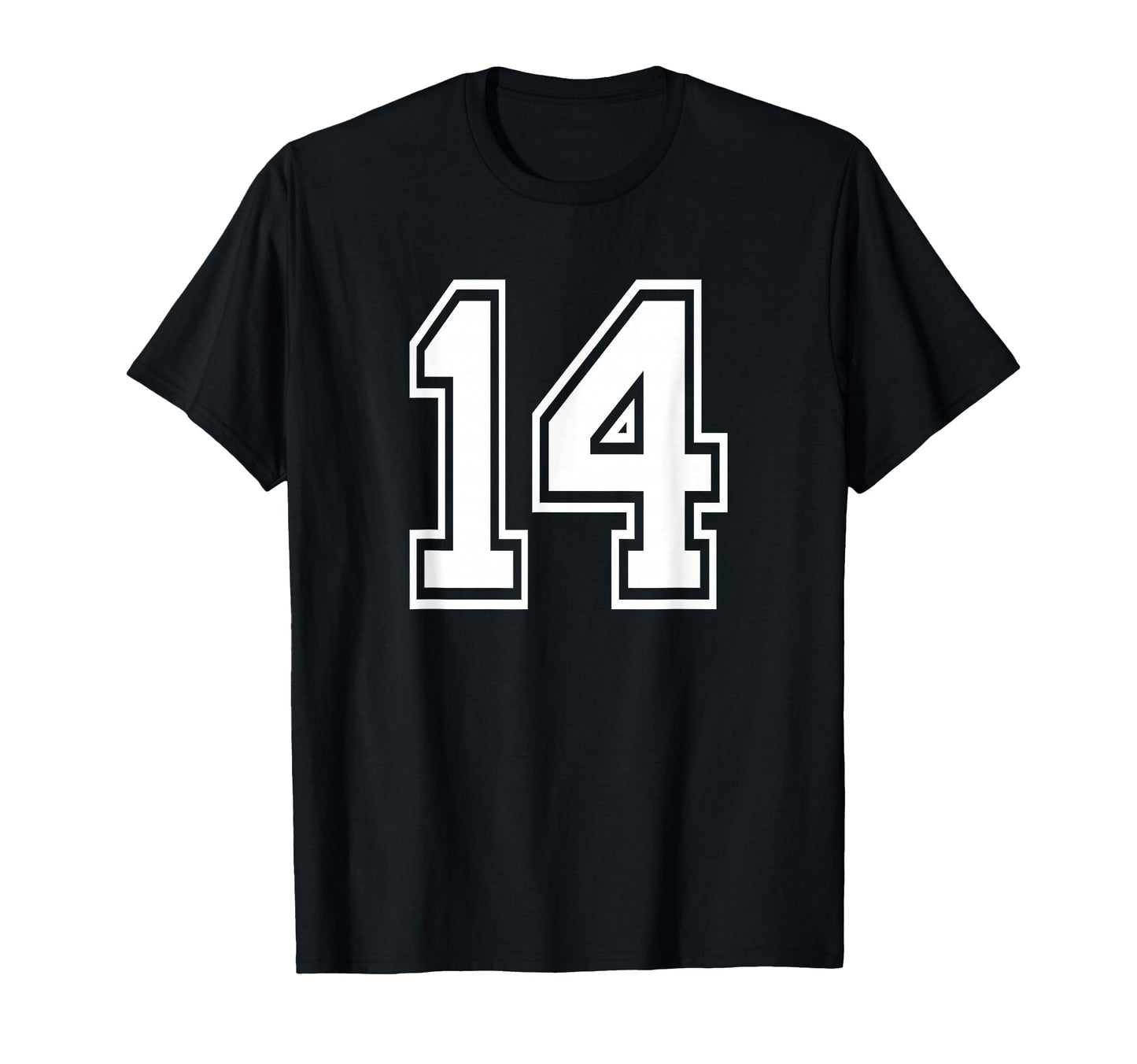 Number 14 Numbered Uniform Sports Jersey T-Shirt - Minimalist Print Unisex - T-Shirt, Sweatshirt, Hoodie