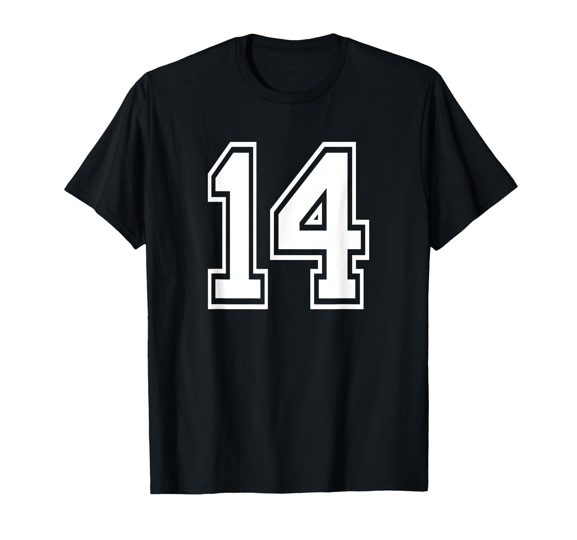 Number 14 Numbered Uniform Sports Jersey T-Shirt - Minimalist Print Unisex - T-Shirt, Sweatshirt, Hoodie