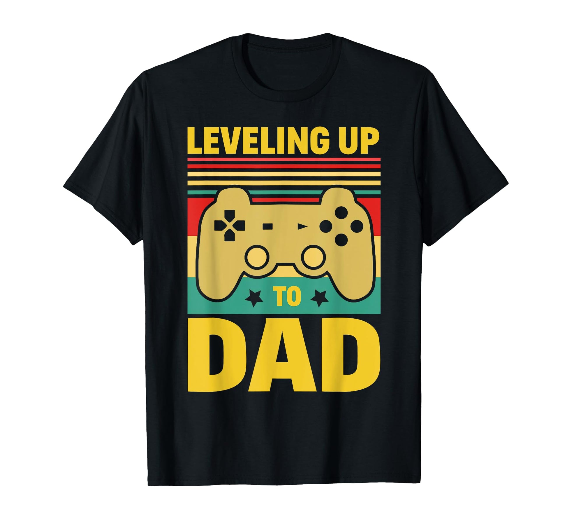 Leveling Up To Dad Gamer Gift Pregnancy T-Shirt - Graphic Print Unisex - T-Shirt, Sweatshirt, Hoodie