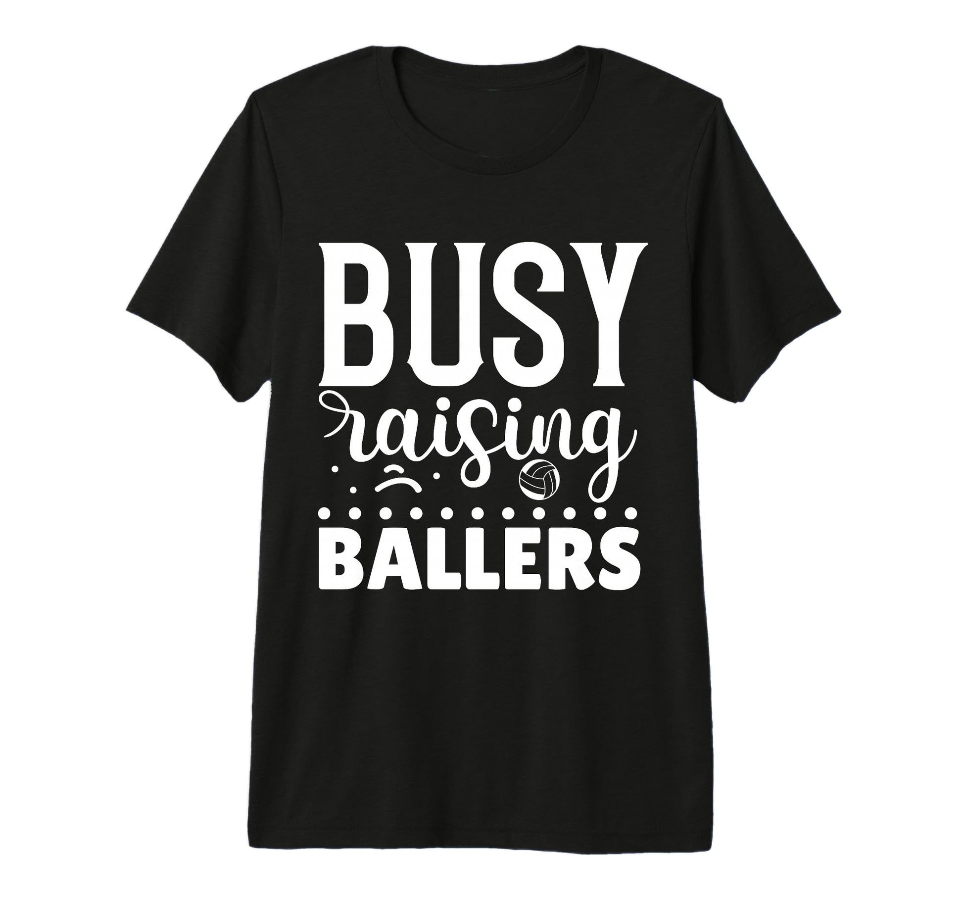 Busy Raising Ballers Volleyball Tri Blend T-Shirt - Trendy Graphic Unisex - T-Shirt, Sweatshirt, Hoodie