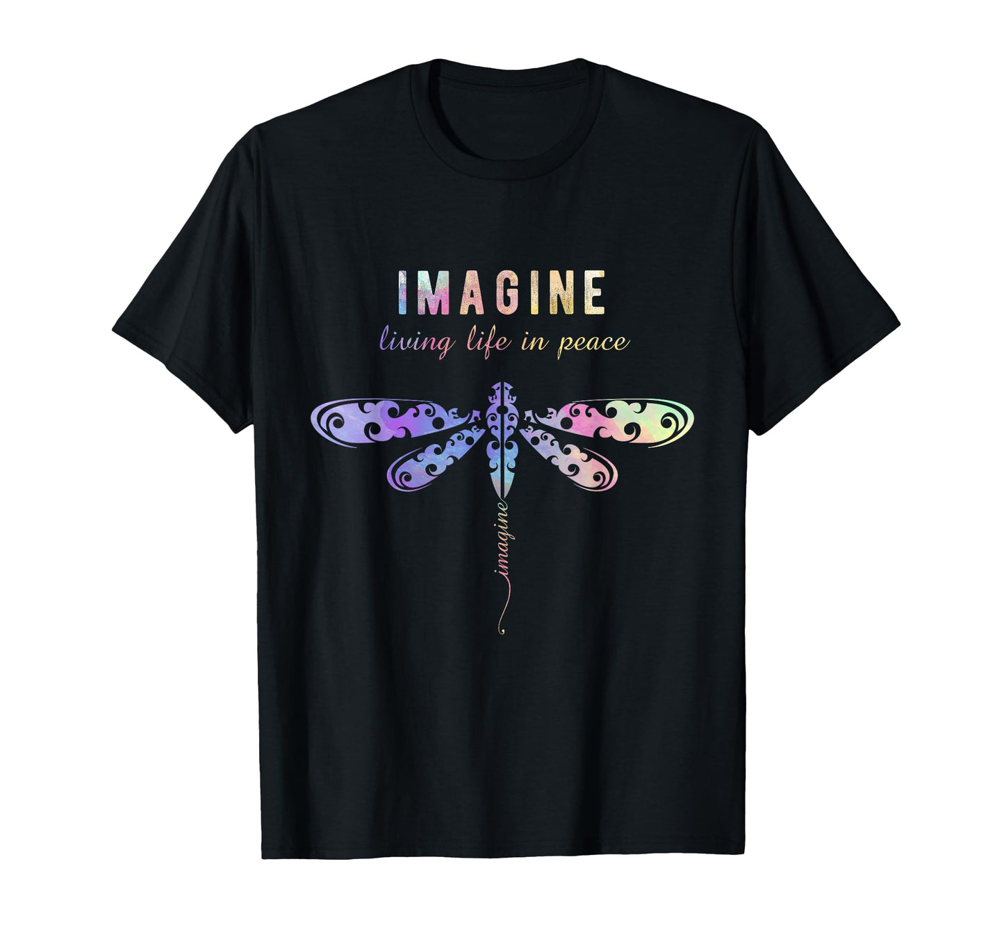 Imagine Boho Dragonfly 60S 70S Groovy T-Shirt - Novelty Apparel for Adults - T-Shirt, Sweatshirt, Hoodie