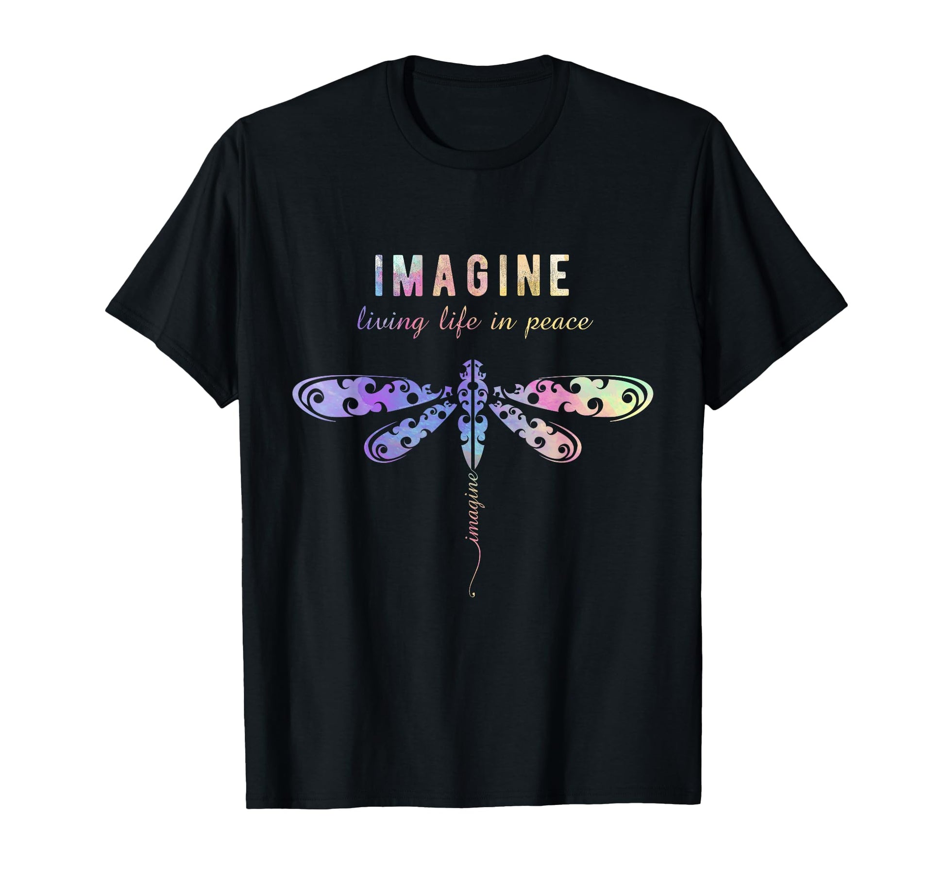 Imagine Boho Dragonfly 60S 70S Groovy T-Shirt - Novelty Apparel for Adults - T-Shirt, Sweatshirt, Hoodie