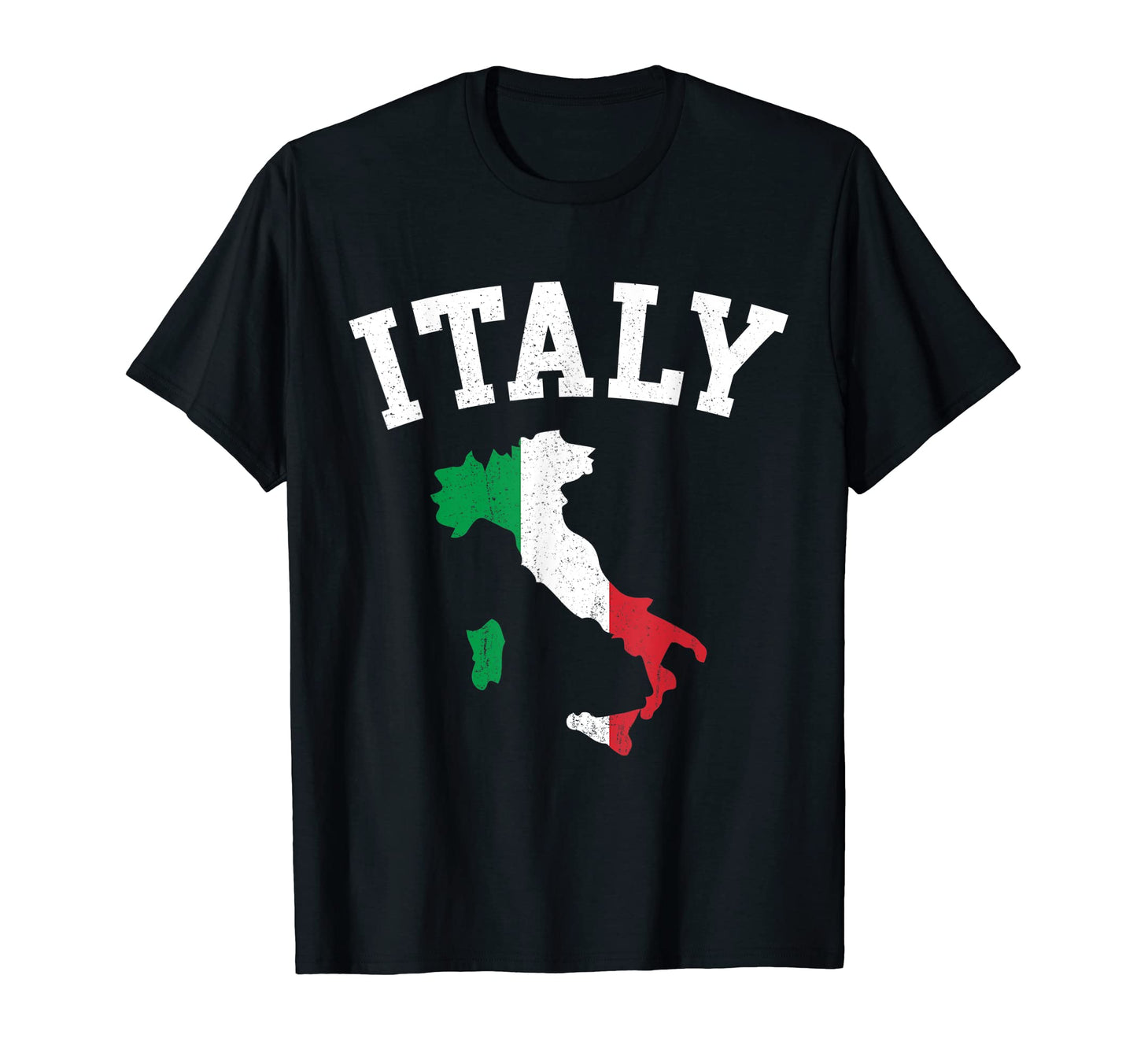 Italy Map Flag Distressed T-Shirt - Unique Graphic for Adults - T-Shirt, Sweatshirt, Hoodie