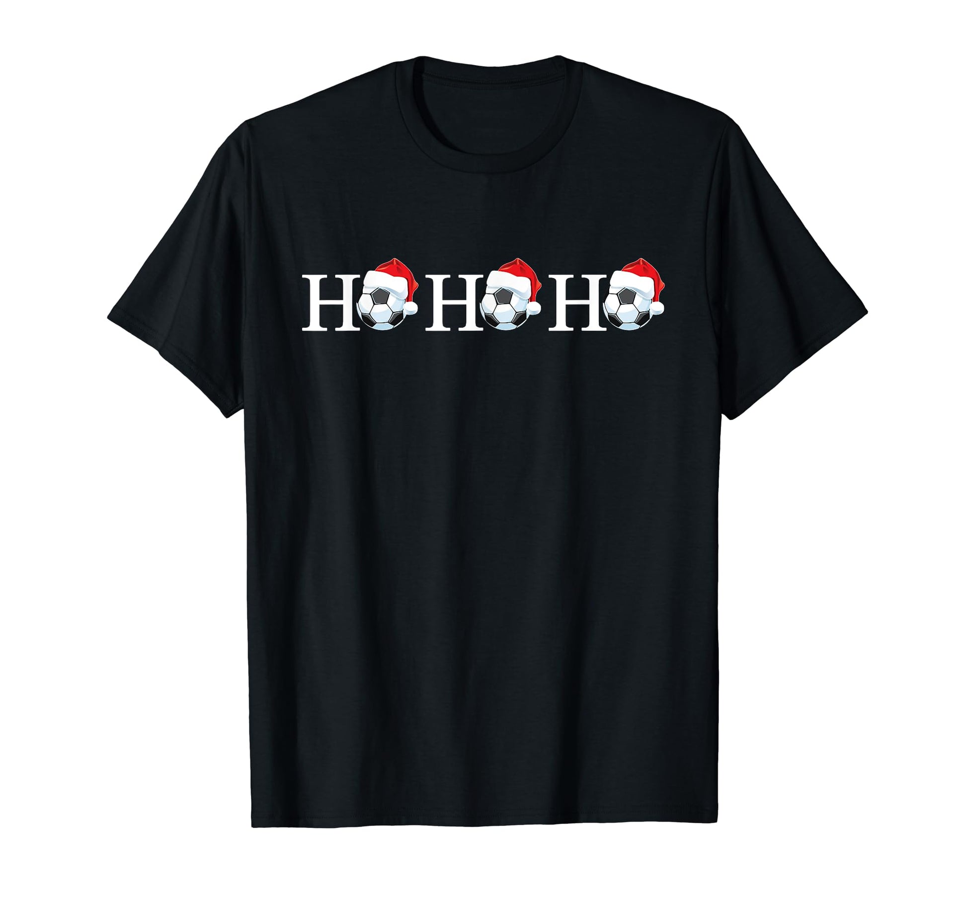 Ho Ho Ho Soccer Ball Mens Funny T-Shirt - Custom Art Print for Adults - T-Shirt, Sweatshirt, Hoodie