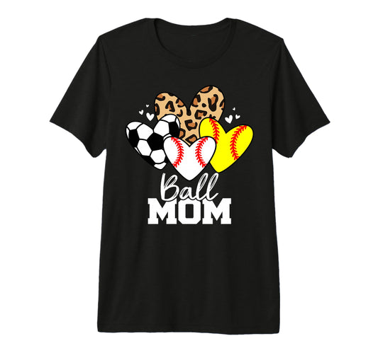 Ball Mom Funny Baseball Softball T-Shirt - Trendy Graphic for Adults - T-Shirt, Sweatshirt, Hoodie