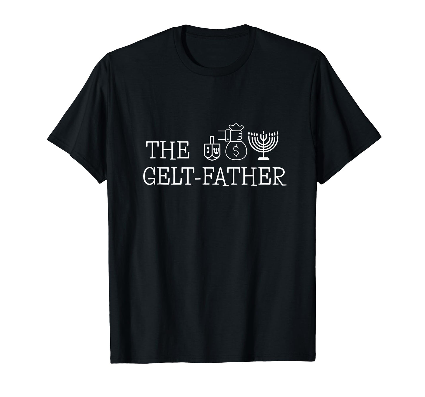 Gelt Father Hanukkah Menorah T-Shirt - Casual Everyday Wear for Adults - T-Shirt, Sweatshirt, Hoodie