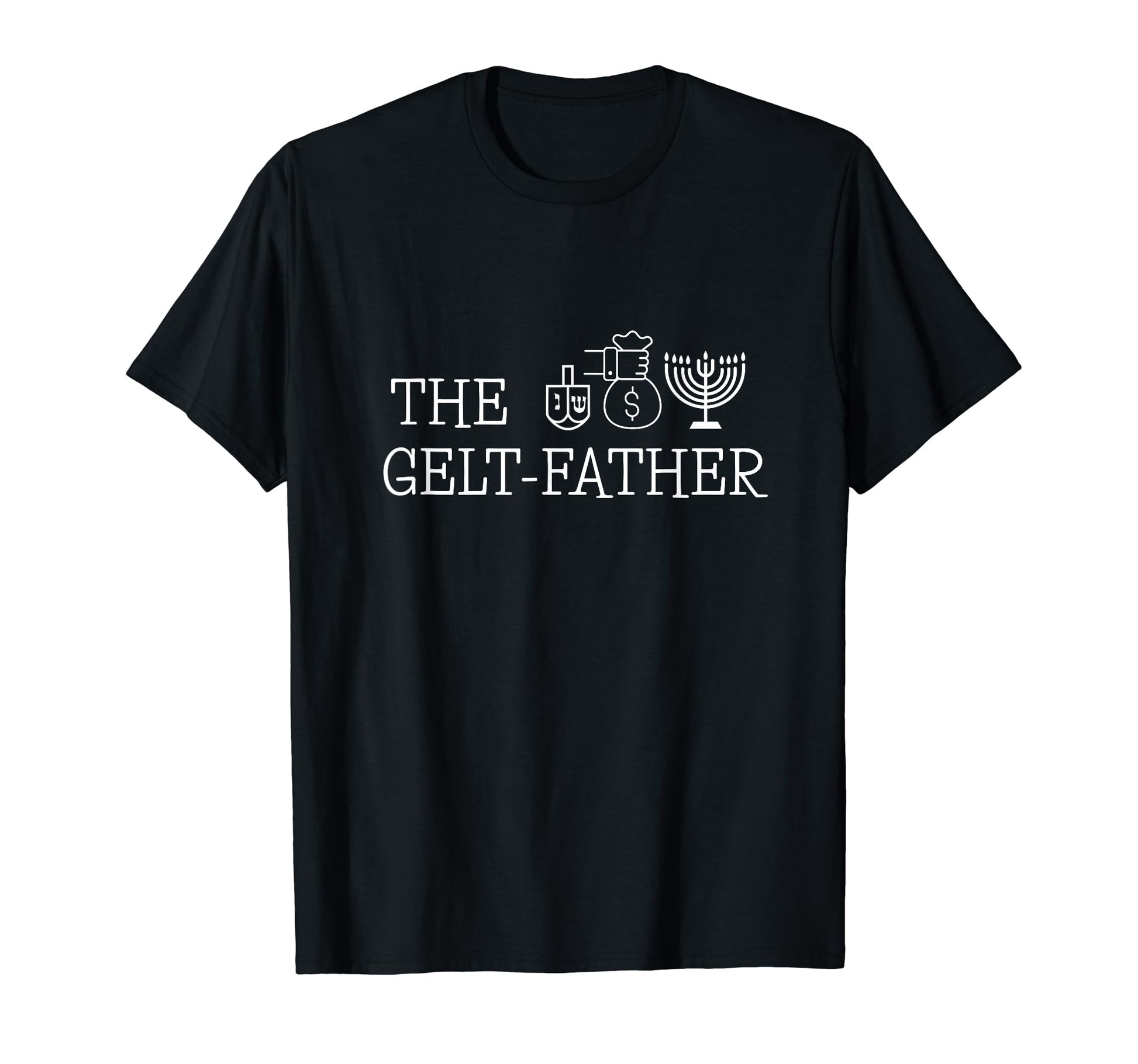 Gelt Father Hanukkah Menorah T-Shirt - Casual Everyday Wear for Adults - T-Shirt, Sweatshirt, Hoodie