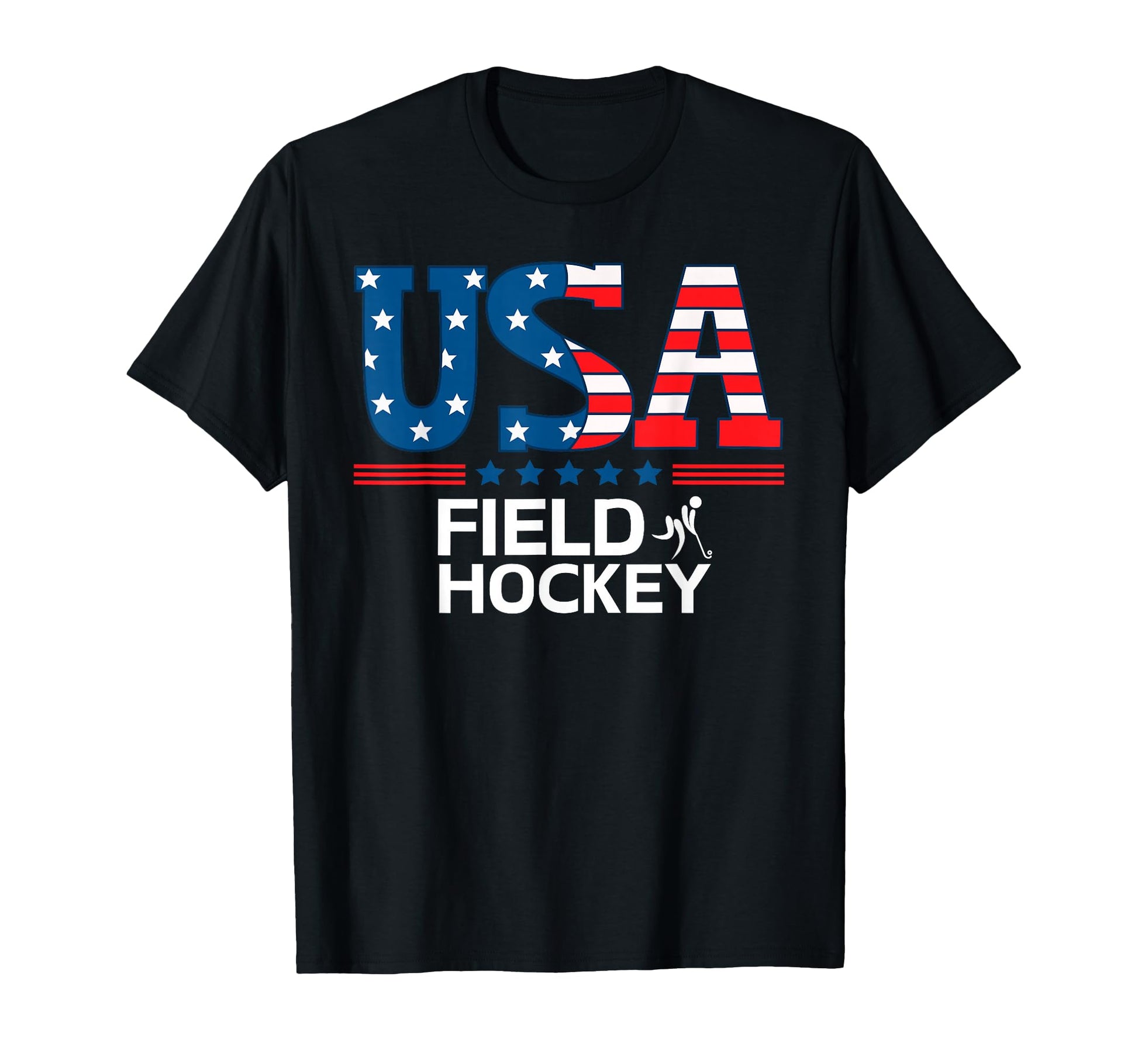United States Flag Field Hockey Usa T-Shirt - Aesthetic Graphic Unisex - T-Shirt, Sweatshirt, Hoodie