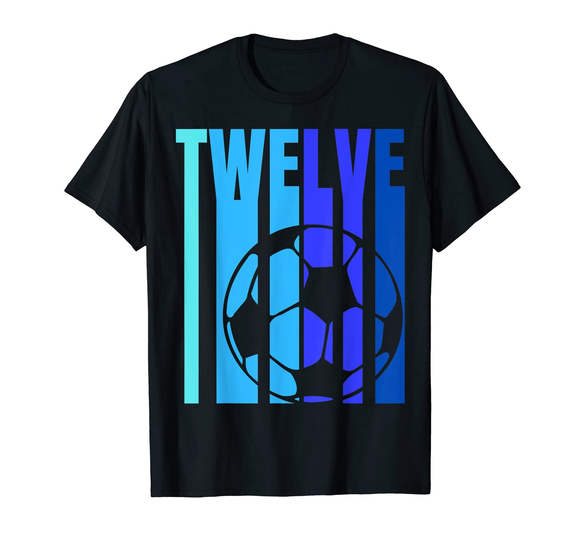 Soccer Twelfth Birthday Twelve Year T-Shirt - Custom Art Print for Adults - T-Shirt, Sweatshirt, Hoodie