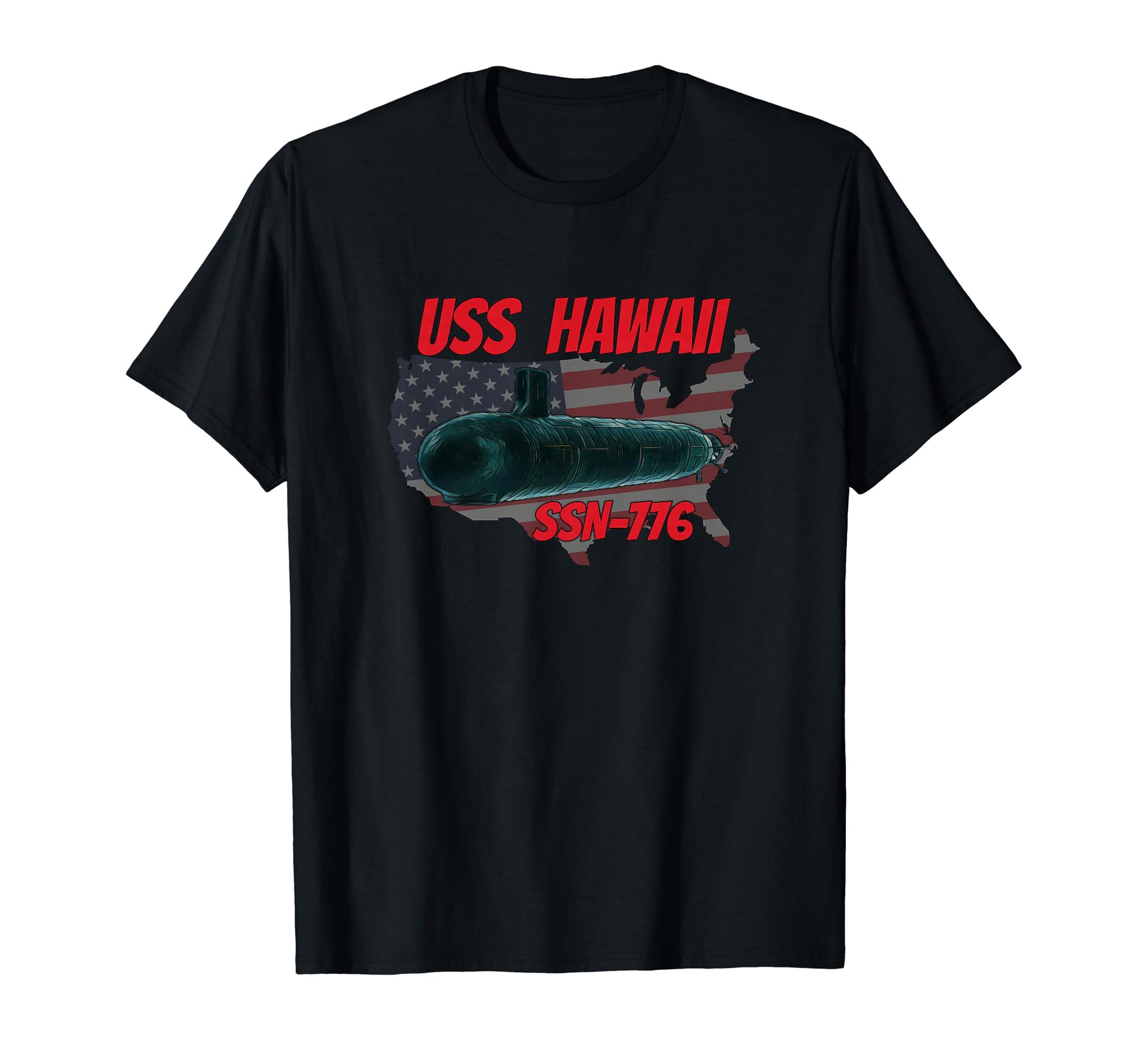 Uss Hawaii Ssn 776 Submarine T-Shirt - Fun Novelty Design Men Women - T-Shirt, Sweatshirt, Hoodie