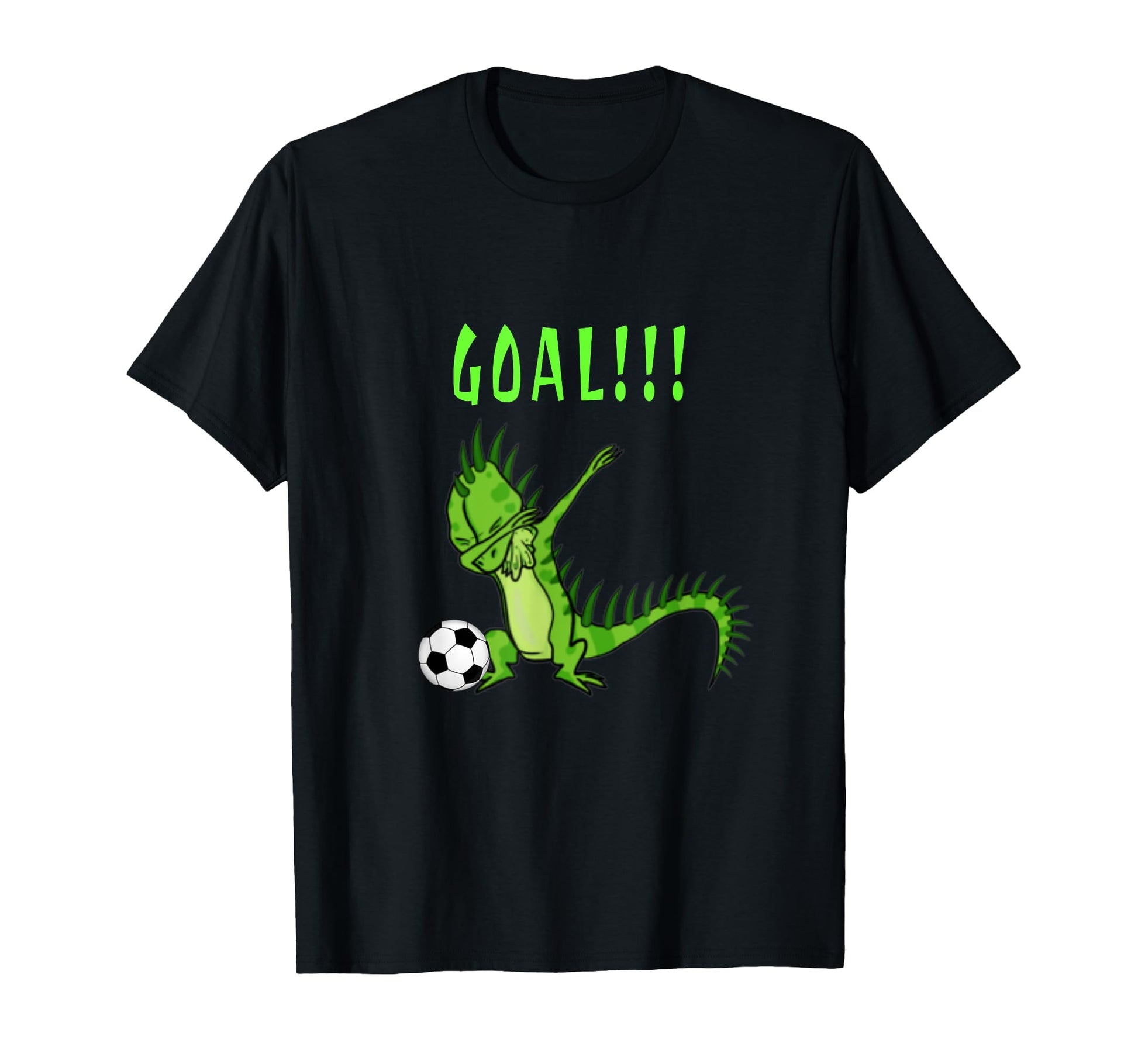 Goal Dabbing Iguana Love Soccer T-Shirt - Fun Novelty Design Men Women - T-Shirt, Sweatshirt, Hoodie
