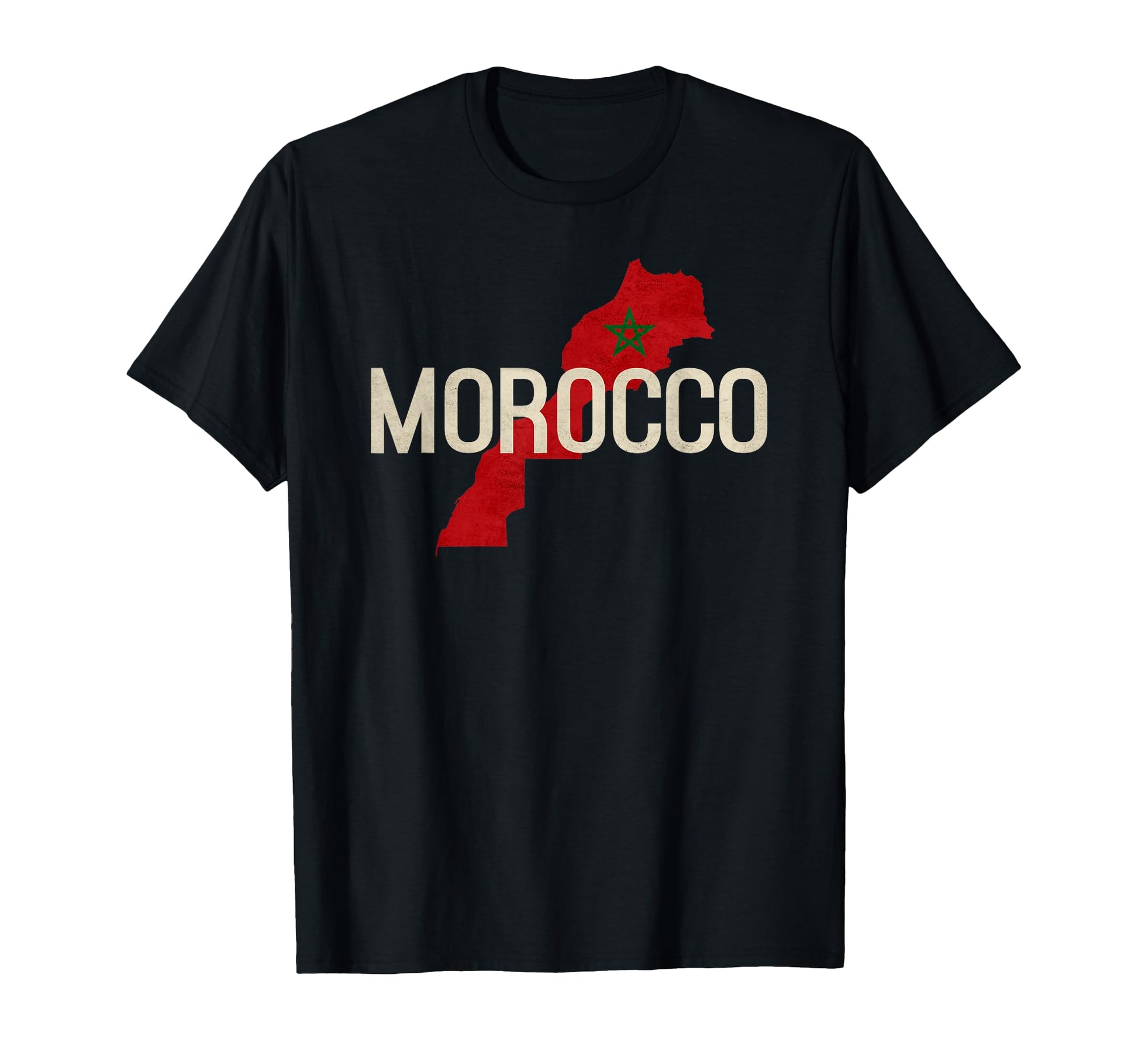 Morocco Flag Colors Country T-Shirt - Custom Art Print Men Women - T-Shirt, Sweatshirt, Hoodie
