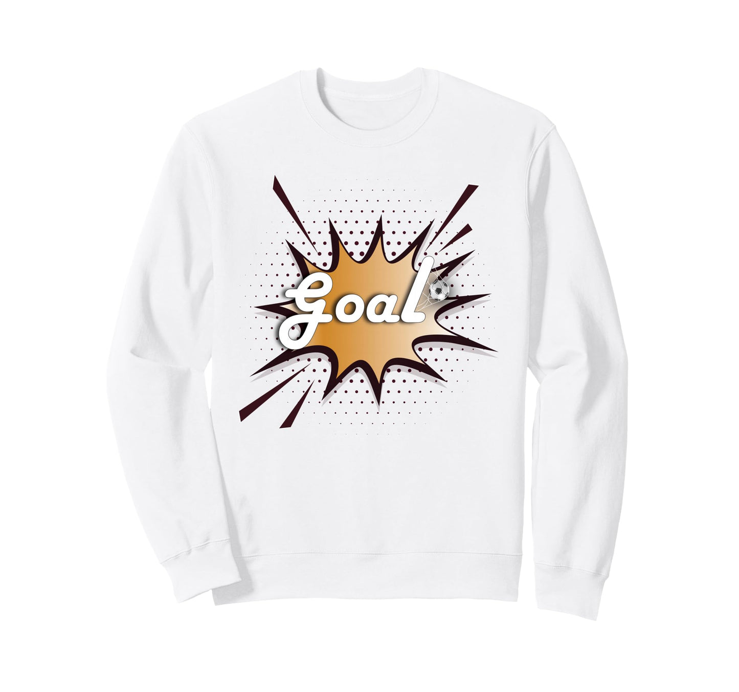 Goal Soccer Ball Net Comic Football Sweatshirt - Custom Art Print Unisex - T-Shirt, Sweatshirt, Hoodie