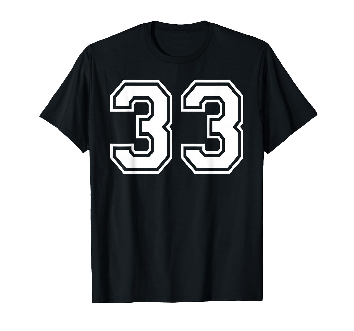 33 Number Thirty Three Team Sports T-Shirt - Minimalist Print Unisex - T-Shirt, Sweatshirt, Hoodie