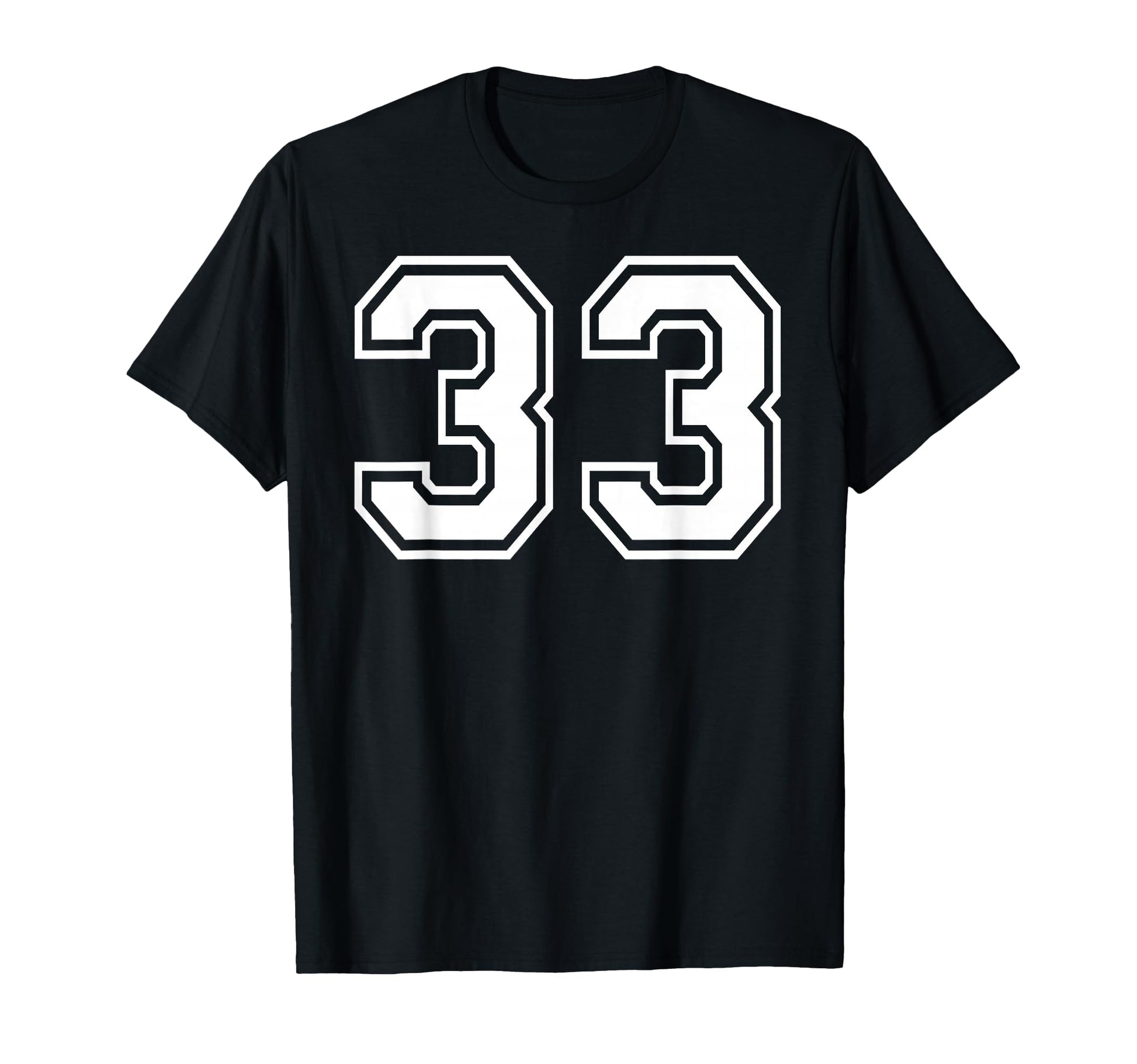 33 Number Thirty Three Team Sports T-Shirt - Minimalist Print Unisex - T-Shirt, Sweatshirt, Hoodie