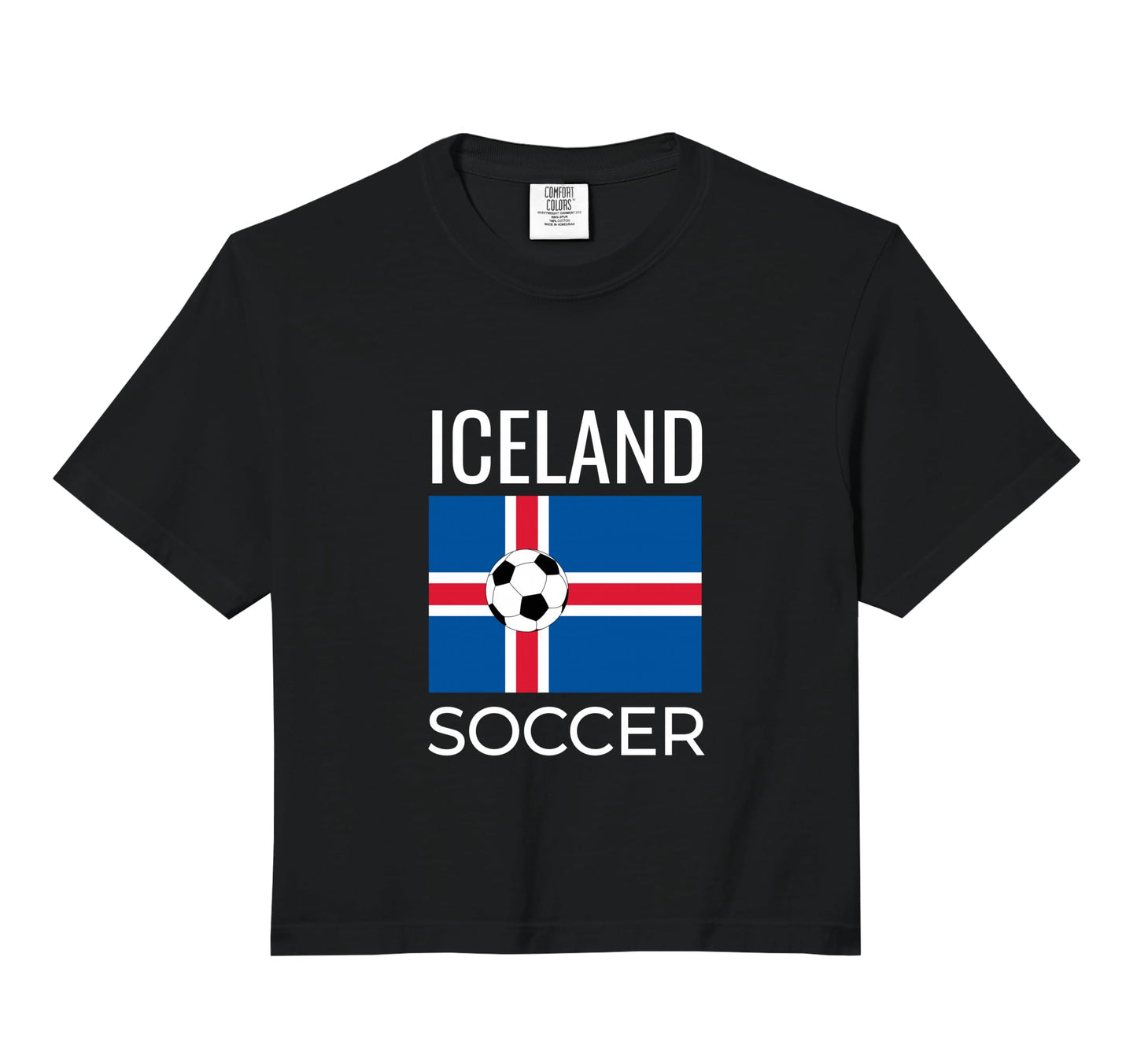 Iceland Soccer Football Ball Comfort Hoodie - Streetwear Style Unisex - T-Shirt, Sweatshirt, Hoodie