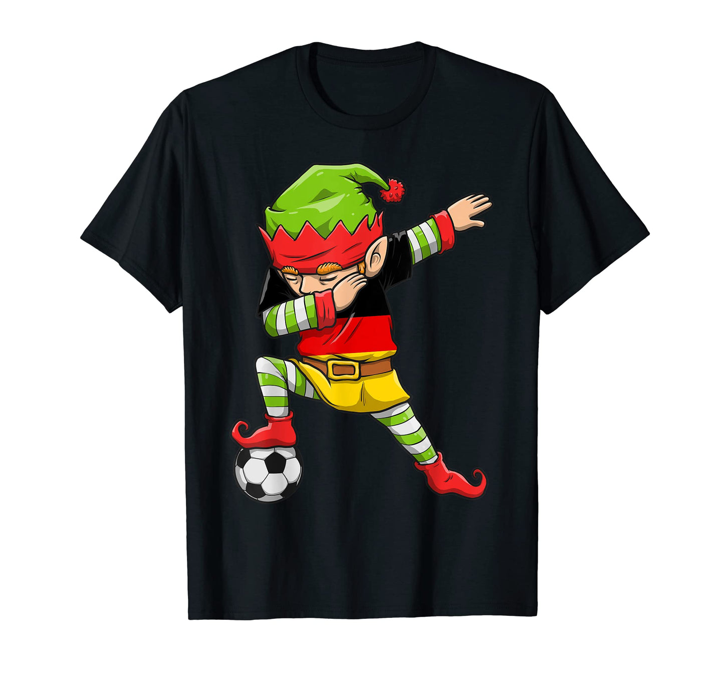 Soccer Dabbing Elf Squad Germany T-Shirt - Fun Novelty Design for Adults - T-Shirt, Sweatshirt, Hoodie